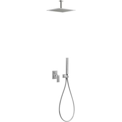 Regendouche set Tres Cuadro | Inbouw | Mengkraan | 2-weg | Vierkant | Chroom