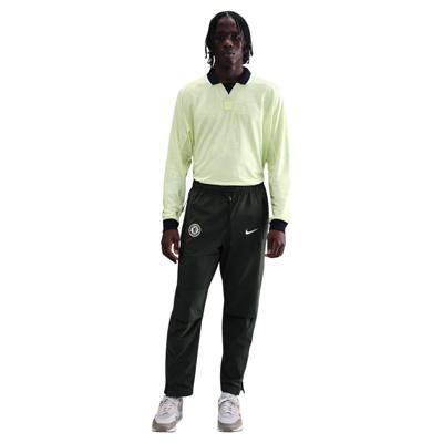 Nike Chelsea Tech Trainingsbroek Woven 2025-2026 Donkergroen Antraciet