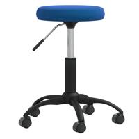 Eetkamerstoel fluweel blauw
