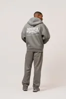 Equalité Societe Oversized Full Zip Hoodie Heren Grijs - Maat XS - Kleur: WitGrijs | Soccerfanshop