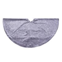 Anna's Collection Kerstboomrok - Dia 120 cm - barok - lichtgrijs - fluweel - rok