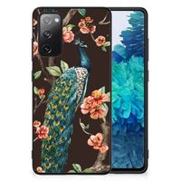Samsung Galaxy S20 FE Dierenprint Telefoonhoesje Pauw met Bloemen - thumbnail