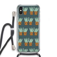 Sansevieria: iPhone XS Transparant Hoesje met koord