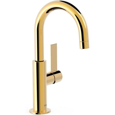 Wastafelkraan Tres Project | Opbouw | Draaibare uitloop | Mengkraan | Standaard model | 1-hendel | Rond | 24k Goud glans