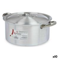 Kookpot met Deksel Kinvara 100007 100007 Zilverkleurig 5 L 33 x 14,5 x 26 cm (10 Stuks)