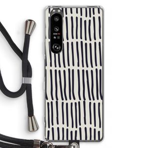 Moroccan stripes: Sony Xperia 1 III Transparant Hoesje met koord