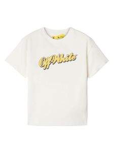 Off-White Kids Baseball logo-print cotton T-shirt - Blanc