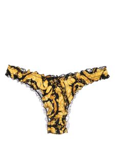 Versace string à empiècements en dentelle - Jaune