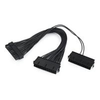 Dubbele 24-pin interne PC voedingsverlengkabel, 0,3 m
