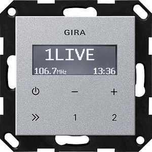 Gira inbouw radio aluminium 228426