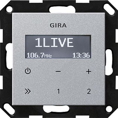 Gira inbouw radio aluminium 228426