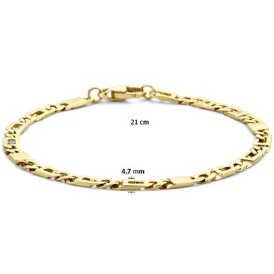 Armband Valkenoog geelgoud 4,7 mm 21 cm