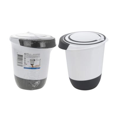 Basic Mengkom met deksel 1.5l wit/zwart