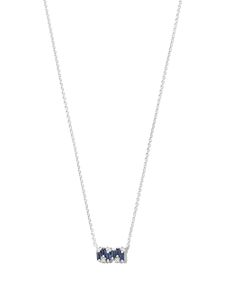 Suzanne Kalan collier en or blanc 18ct serti de diamants et de saphirs - Bleu