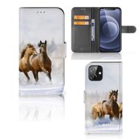 iPhone 12 | 12 Pro (6.1") | Telefoonhoesje | Met pasjeshouder | Paarden