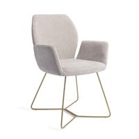 Jesper Home Eetkamerstoel 'Misaki' Beehive Gold, kleur Pretty Plaster
