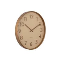 Karlsson - Wall clock Pure wood grain large sand brown