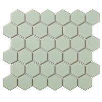 The Mosaic Factory Barcelona hexagon mozaïek tegels 28x33 lichtgreen edge