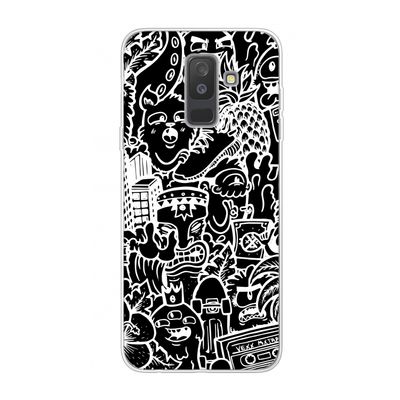 Vexx Black Mixtape: Samsung Galaxy A6 Plus (2018) Transparant Hoesje