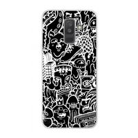 Vexx Black Mixtape: Samsung Galaxy A6 Plus (2018) Transparant Hoesje