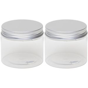 2x Kunststof weckpotten/inmaakpotten 150 ml met schroefdeksel