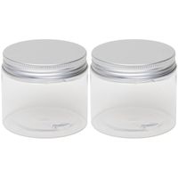 2x Kunststof weckpotten/inmaakpotten 150 ml met schroefdeksel