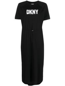 DKNY robe sans manches à fleurs - Noir