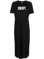 DKNY robe sans manches à fleurs - Noir - thumbnail