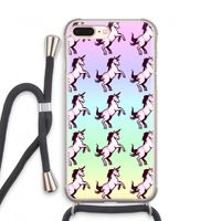 Musketon Unicorn: iPhone 7 PLUS Transparant Hoesje met koord