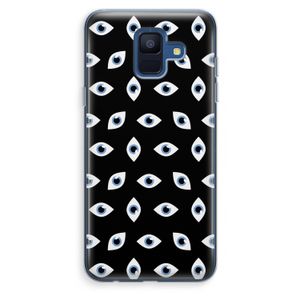 Eyes pattern: Samsung Galaxy A6 (2018) Transparant Hoesje