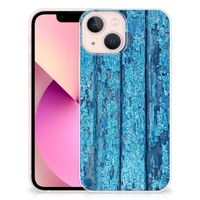 iPhone 13 mini Bumper Hoesje Wood Blue