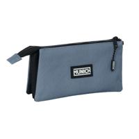 Pennenetui met 3 vakken Munich Basic Grijs 22 x 12 x 3 cm