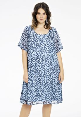 Yoek Jurk PLUMETI | Blauw | Maat 54/56
