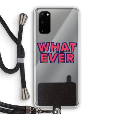 Whatever: Samsung Galaxy S20 Transparant Hoesje met koord
