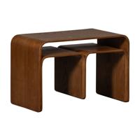 WOOOD Bijzettafel 'Frey' 60 x 32cm, kleur Walnoot