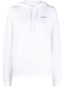 Off-White hoodie en coton à imprimé Diag - Blanc