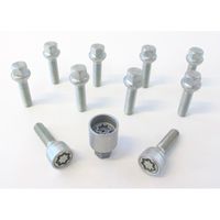 H&R Wielboutenset bolkonisch R12 M12x1.50 - Lengte 47mm - 10 stuks (bv. Mercedes) - incl. wielsloten HR1254702SET