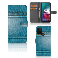 Motorola Moto G10 | G20 | G30 Wallet Case met Pasjes Jeans - thumbnail