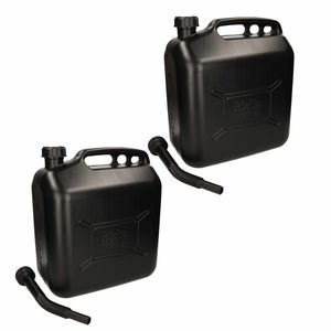 2x Jerrycan 20 liter zwart