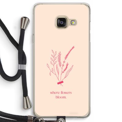 Where flowers bloom: Samsung Galaxy A3 (2016) Transparant Hoesje met koord