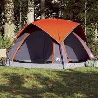 VidaXL Tent 4-persoons waterdicht grijs en oranje VidaXL Tent 4-persoons waterdicht grijs en oranje