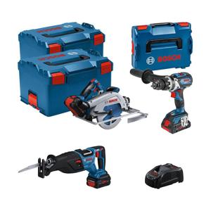 Bosch Professional Accu Toolkit 3-delig 18V GSB+GKS+GSA in L-Boxx - 0615990N38