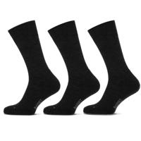 Basset Merinowollen Sokken Casual 3-pack Antraciet-47/50