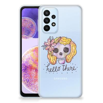 Silicone Back Case Samsung Galaxy A23 Boho Skull Silicone Back Case Samsung Galaxy A23 Boho Skull