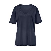 T-shirt van bio-katoen en TENCEL™ vezels, nachtblauw Maat: 42 - thumbnail