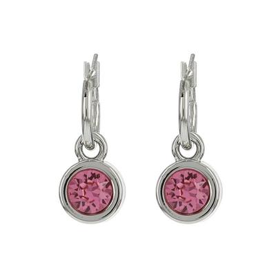Biba Hang Oorbellen met Swarovski Steentje Rose
