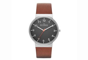 Horlogeband Skagen SKW6095 Leder Cognac 21mm