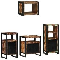 Badkamermeubelset met lade 4 pcs Massief Gerecycled Hout