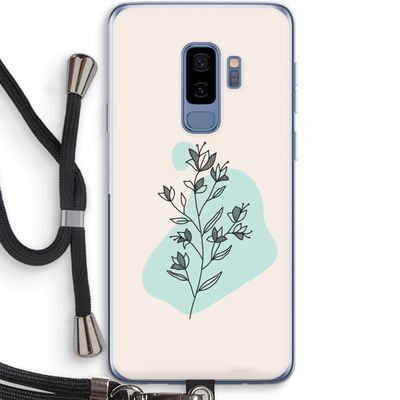 Violets are blue: Samsung Galaxy S9 Plus Transparant Hoesje met koord