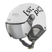 CP Carachillo XS skihelm wit satijn - helm met spiegel vizier (☁/☀) CP Carachillo XS skihelm wit satijn - helm met spiegel vizier (☁/☀)